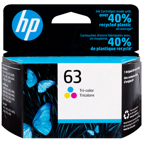 F6U61AN | HP 63 | Original HP Cartridge - Tri-Color Ink