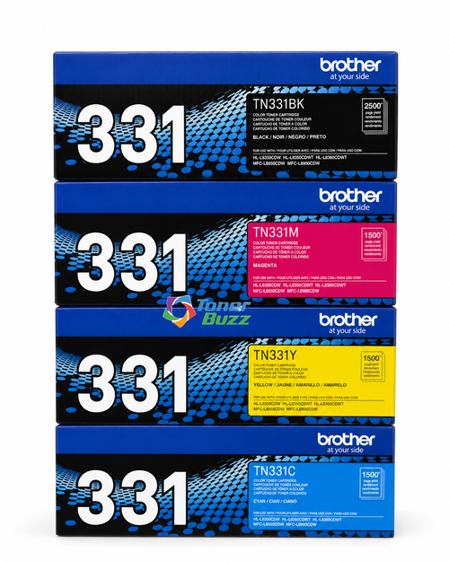 Brother TN-331 Set | 4-Pack Original Toner Combo | 4 Colors
