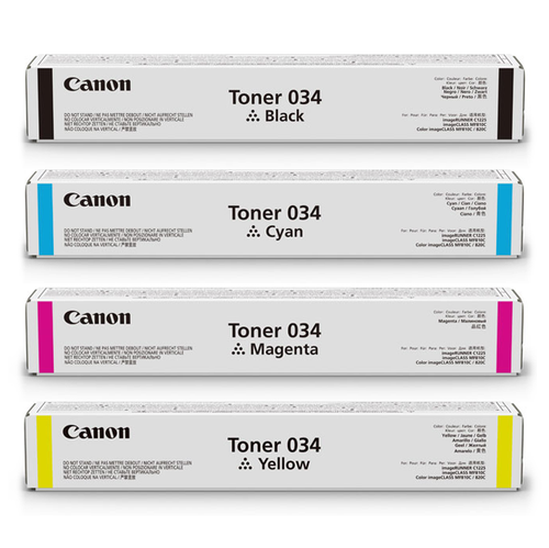 Canon 034 Set | Original Canon Laser Toner Cartridges – Black, Cyan, Magenta, Yellow