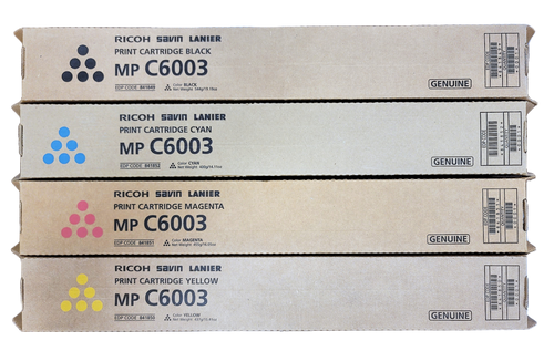 Ricoh MP-C6003 Set | MP-C4503 | 841849, 841850, 841851, 841852 | Original Ricoh Laser Toner Cartridges – Black, Cyan, Magenta, Yellow
