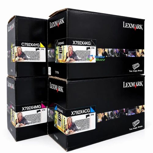 Lexmark Set | X792X4CG, X792X4KG, X792X4MG, X792X4YG | Original Lexmark Extra High-Yield Toner Cartridges – Black, Cyan, Magenta, Yellow