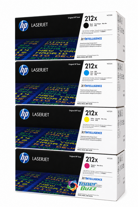 HP 212X SET (OEM) 4-Pack | Original HP High-Yield Toner Cartridges - Black, Cyan, Magenta, Yellow