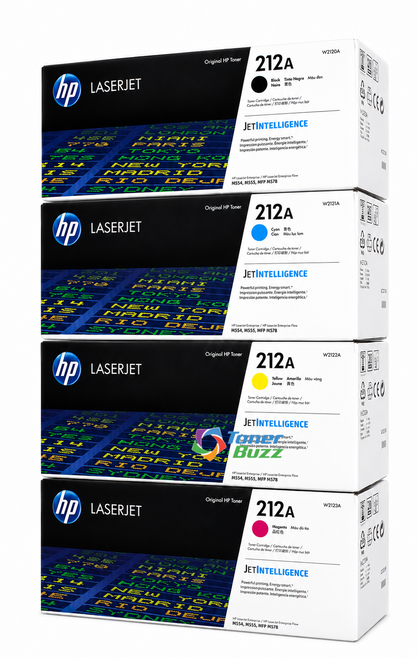 HP 212A SET (OEM) | 4-Pack | Original HP Toner Cartridges - Black, Cyan, Magenta, Yellow