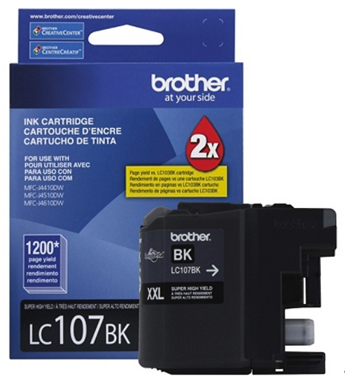 Original Brother LC-107 Black Super High-Yield Ink Cartridge