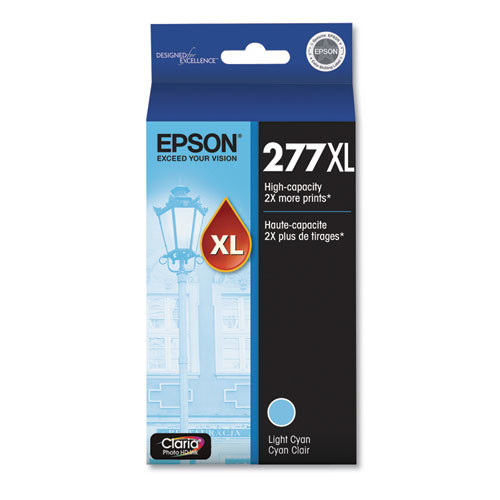 T277XL520-S | Epson® 277XL | Original Epson® Claria® High-Yield Ink Cartridge - Light Cyan