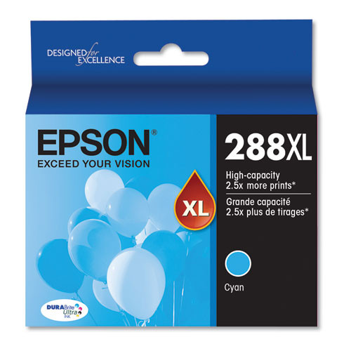 T288XL220-S | Epson® T288XL | Original Epson® DURABrite Ultra® High-Yield Ink Cartridge - Cyan