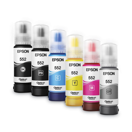 T552920-S | Epson® T552 | Original Epson® High-Yield Ink Cartridge - Cyan,Yellow,Magenta,Black,Gray