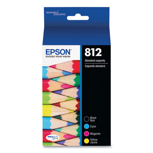 T812120-BCS | Epson® T812 | Original Epson® DURABrite Ultra® Ink Cartridge - Cyan, Magenta, Yellow, Black