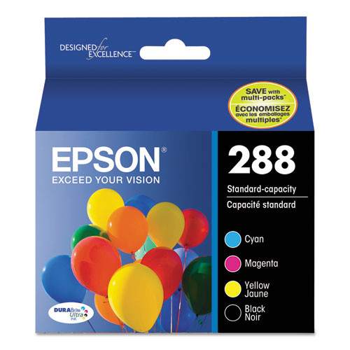 T288120-BCS | Epson® 288 | Original Epson® DURABrite Ultra® Ink Cartridge - Black,Cyan, Magenta, Yellow