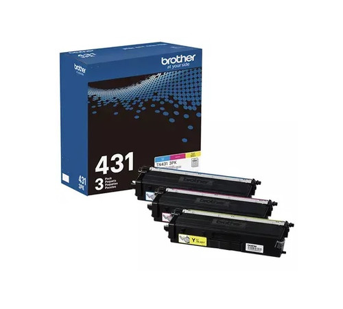 Brother TN431-3PK Set | 3-Pack Original Toner Combo | 3 Colors