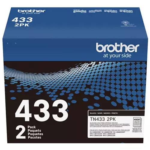 TN433-2PK | Orignal Brother High-Yield Ink Cartridges 2-Pack - Black