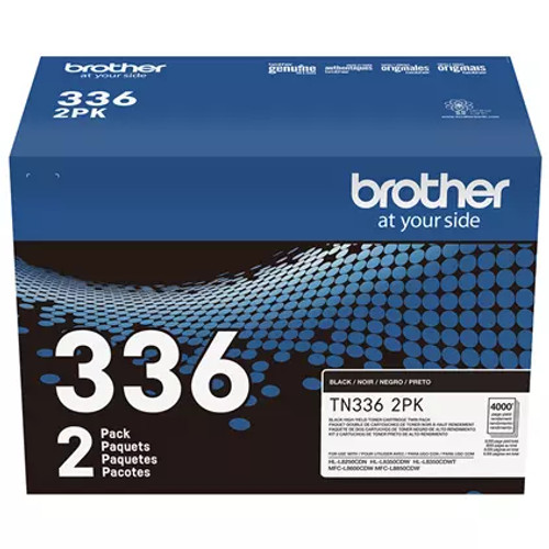 TN336-2PK | Orignal Brother High-Yield Ink Cartridges 2-Pack - Black