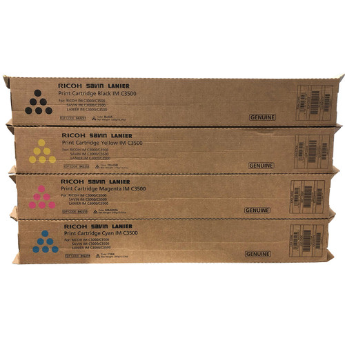 Ricoh IM C3500/C3000 SET | 842251, 842252, 842253, 842254 |  Original Ricoh Toner Cartridges - Black, Cyan, Magenta, Yellow