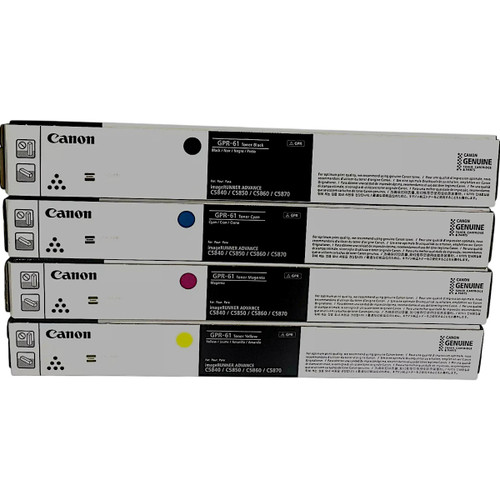 Canon NPG-60 CYAN TONER　4本セット Canon GPR-55 Set | 4-Pack Original Laser Toner Combo | All Colors
