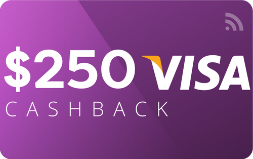 $250  Cashback Rewards | 25,000 Points