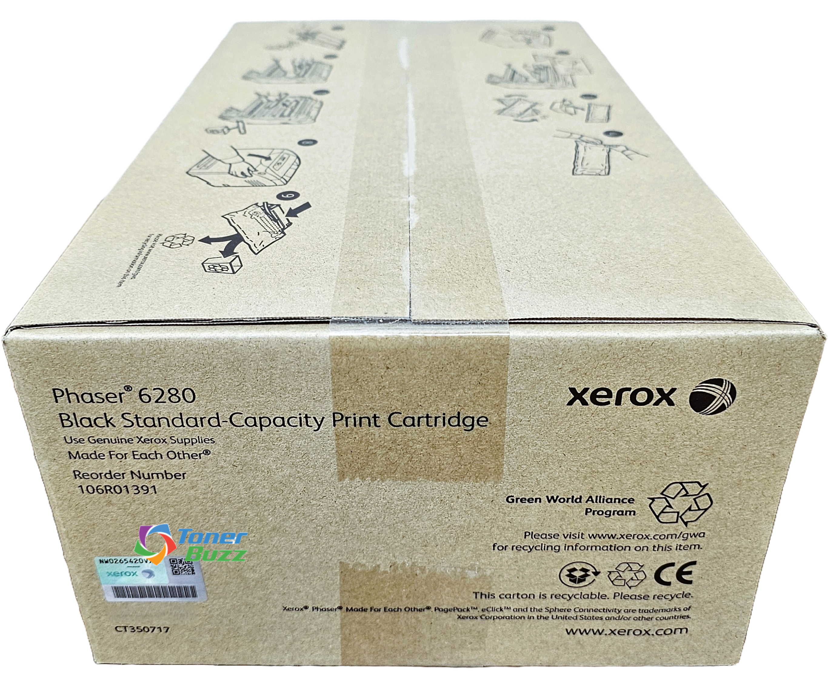 106R01391 | Phaser 6280 | Original Xerox Toner Cartridge - Black