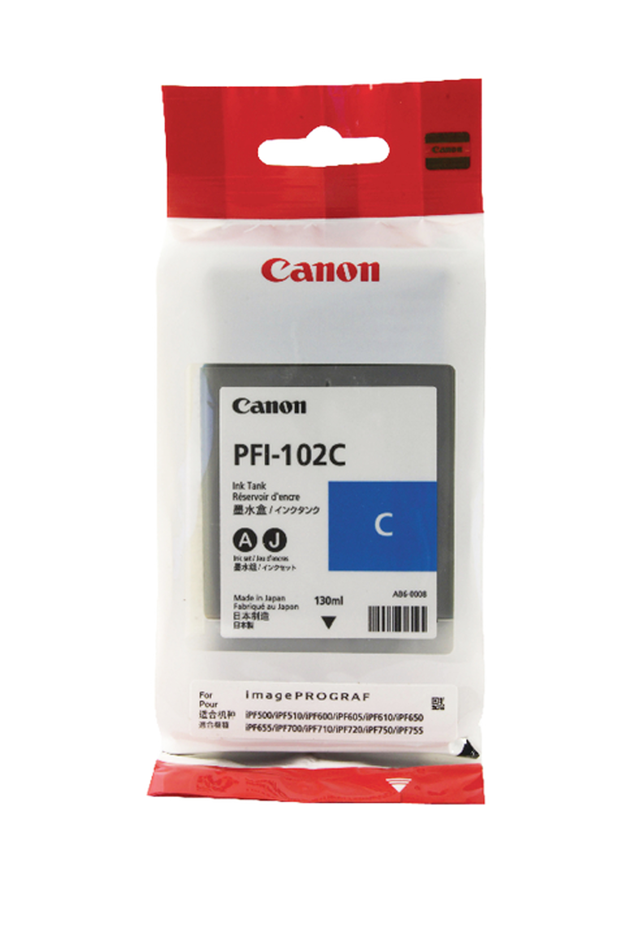 0896B001AA | Canon PFI-102 | Original Canon Ink Cartridge - Cyan