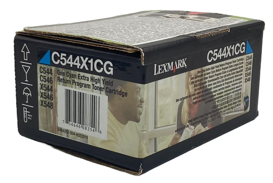 C544X1CG | Original Lexmark Extra High-Yield Toner Cartridge - Cyan