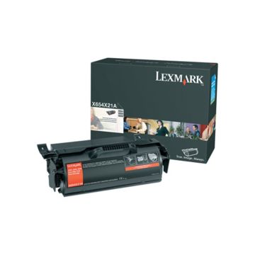 Original Lexmark Black Toner Cartridge  X654X21A, Extra High Yield