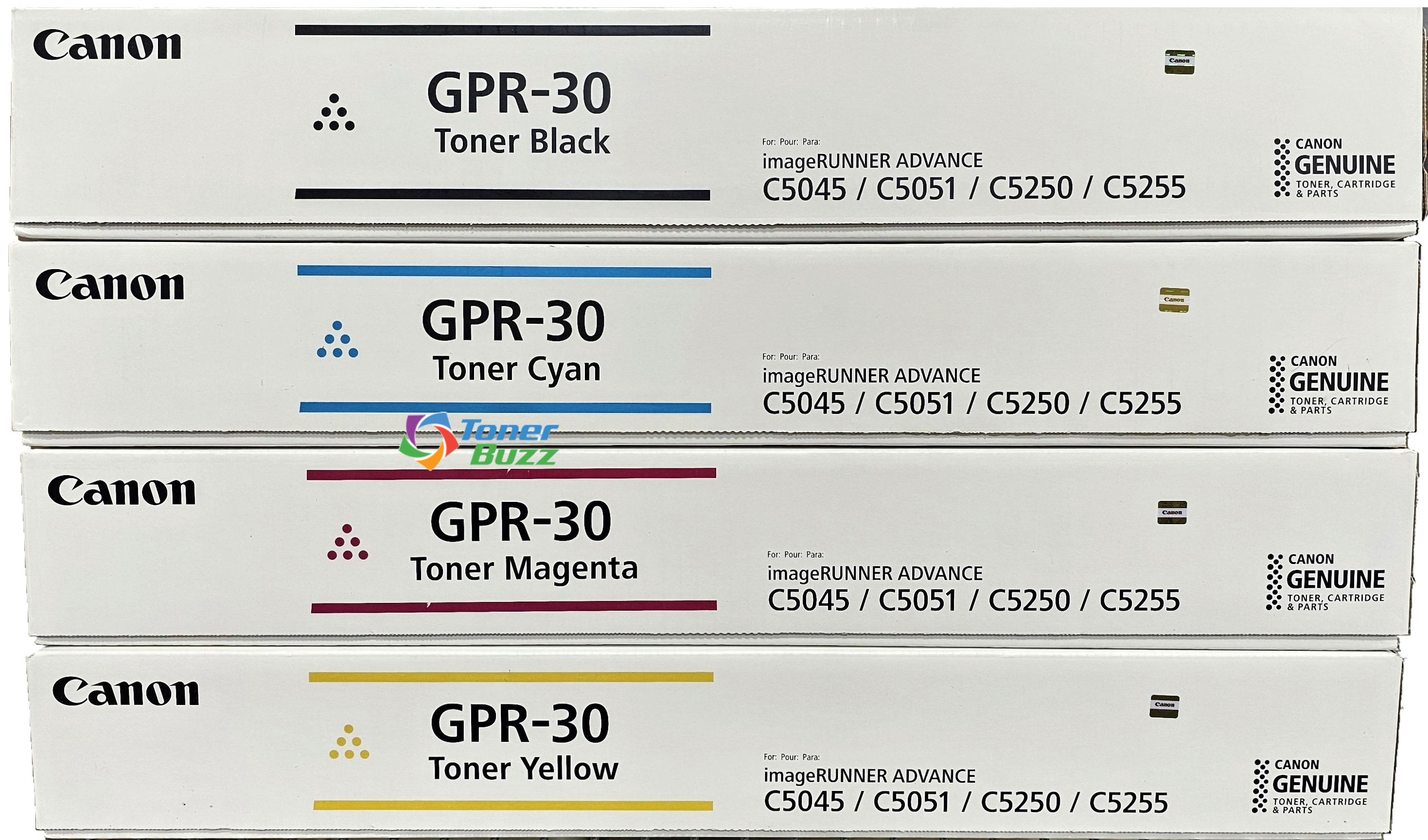 Canon GPR-30 CYMK Set | 2789B003AA, 2793B003AA, 2797B003AA, 2801B003AA | Original Canon Toner Cartridge Set - Black, Cyan, Magenta, Yellow