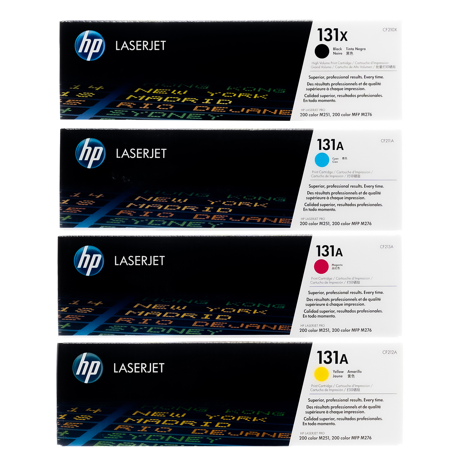 HP 131A SET | CF210X CF211A CF212A CF213A | Original HP Toner Cartridge - Black, Cyan, Magenta, Yellow