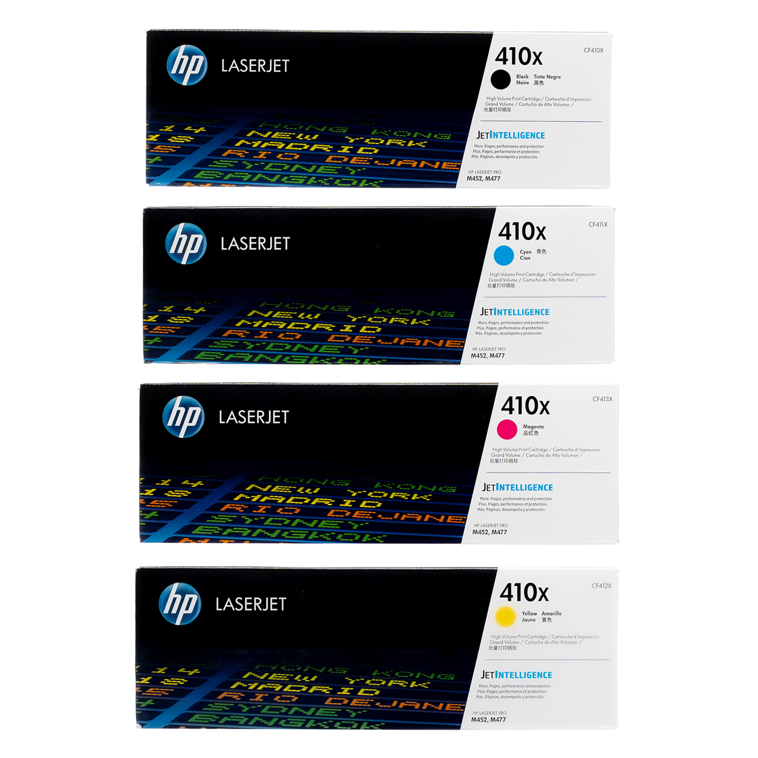 HP 410X SET | CF410X CF411X CF412X CF413X | Original HP Toner Cartridge -  Black, Cyan, Yellow, Magenta - Toner Buzz