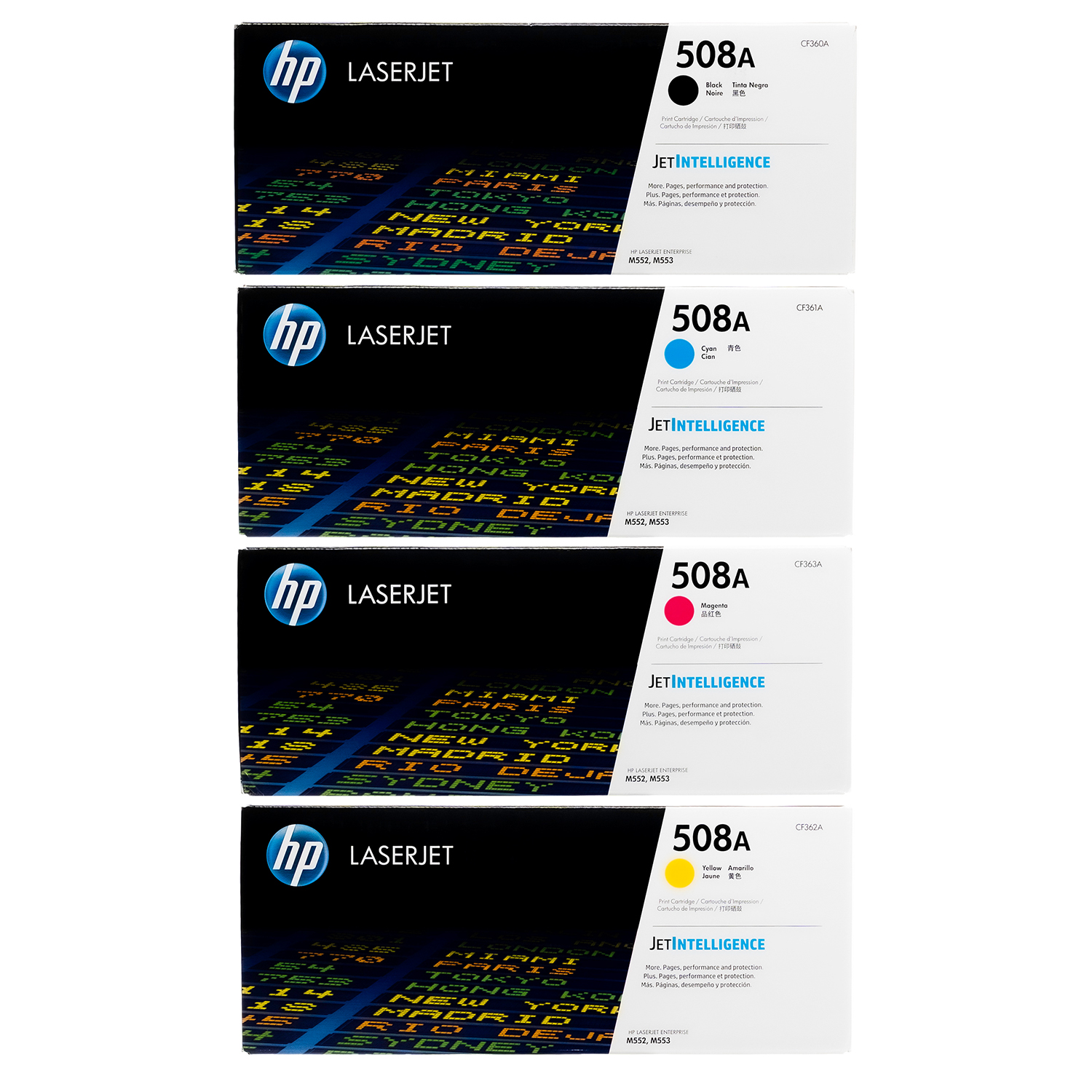 HP 508A SET | CF360A, CF361A, CF362A 