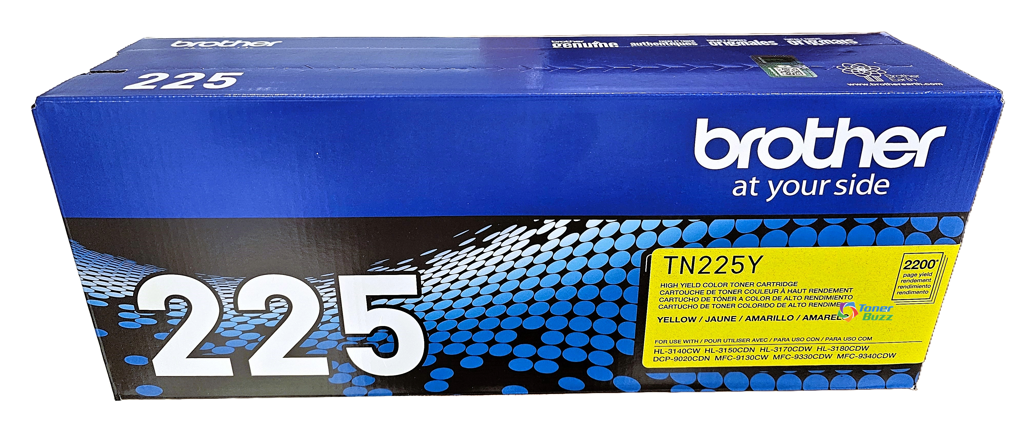 TN-225Y | Original Brother High-Yield Toner Cartridge – Yellow