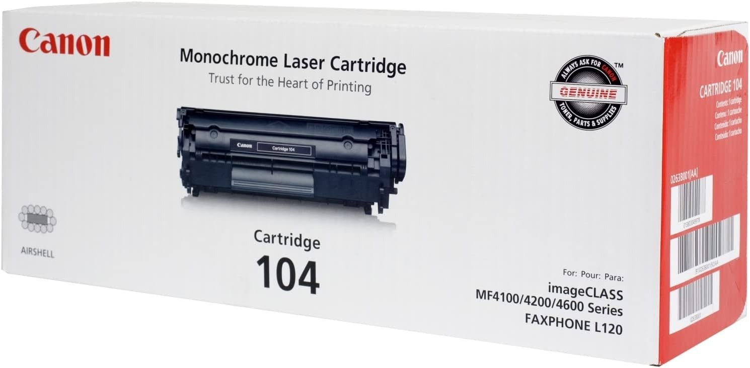 Canon 104 Original Black Toner Cartridge (0263B001AA