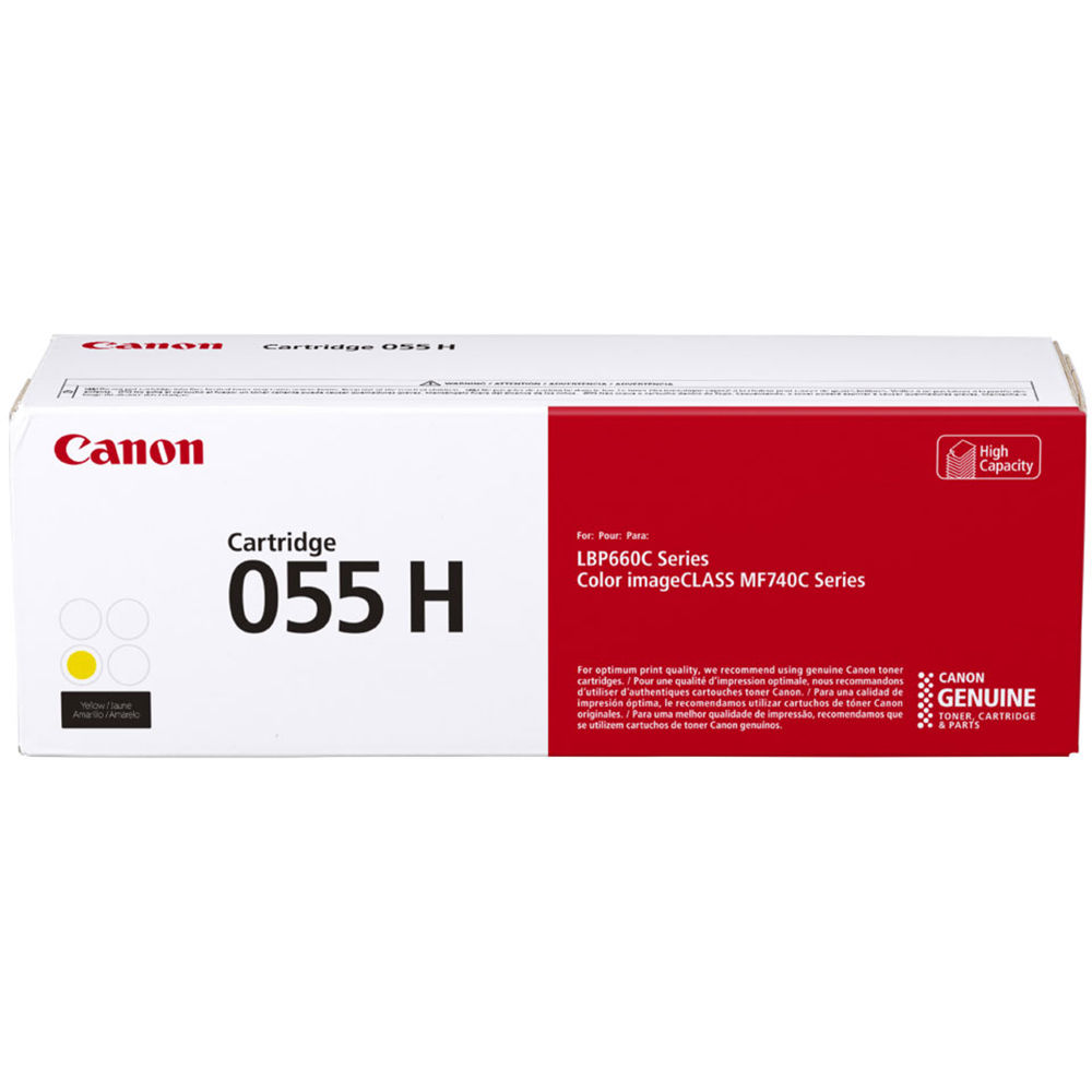 3017C001 | Canon 055H | Original Canon High-Yield Toner Cartridge - Yellow