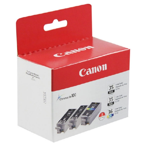 1509B007 | Canon PGI35/CLI36 | Original Canon Ink Cartridge Value Packs - Black, Tri-Color