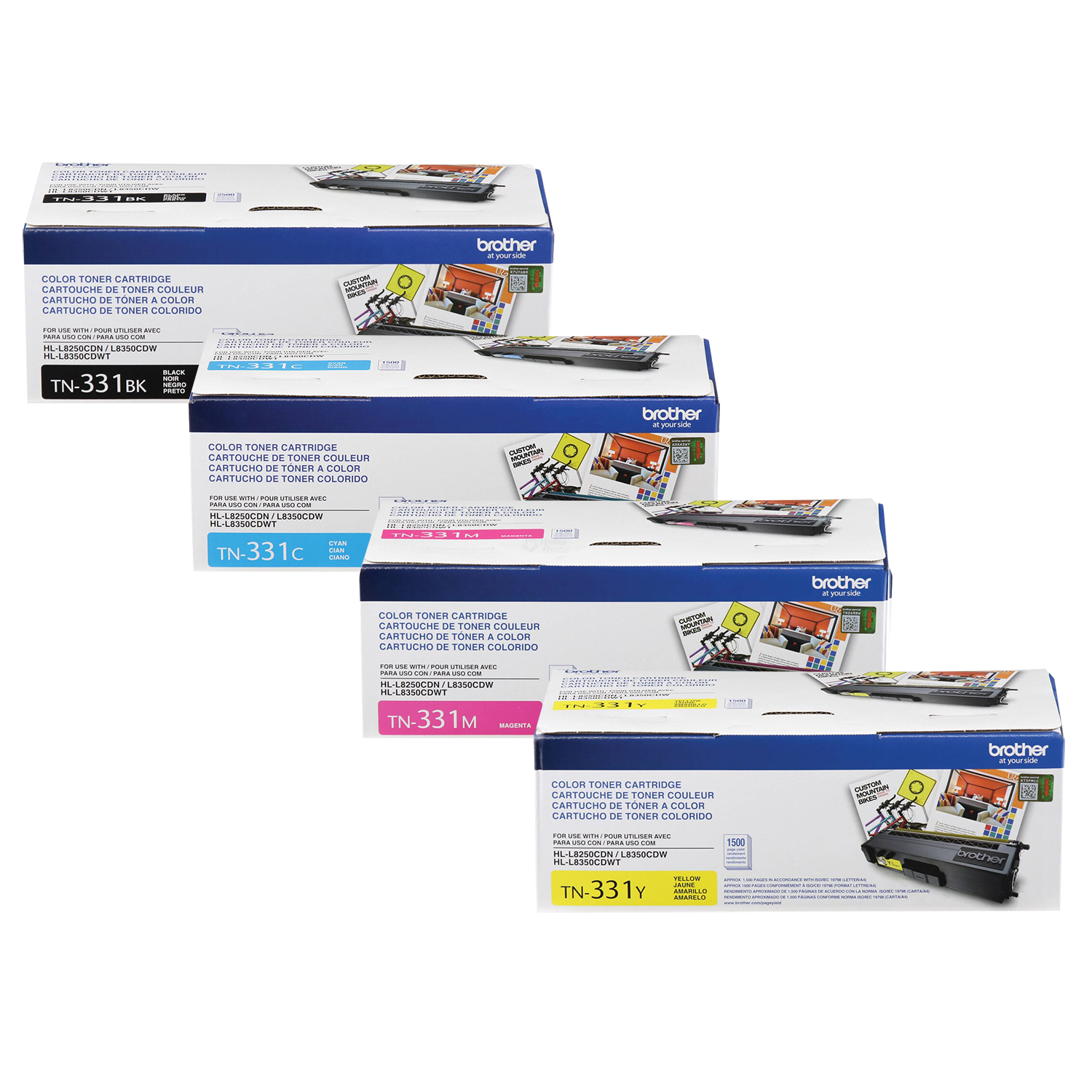 TN-331 Set | Original Brother Toner Cartridges – Black, Cyan, Magenta, Yellow