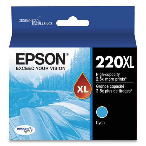 T220XL220-S | Epson® 220XL | Original Epson® High-Yield Ink Cartridge - Cyan