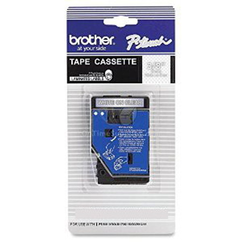 TC-10 | Orignal Brother Tape Cartridges For P-Touch Labelers, 0.47" X 25.2 Ft 2-Pack - Black on Clear