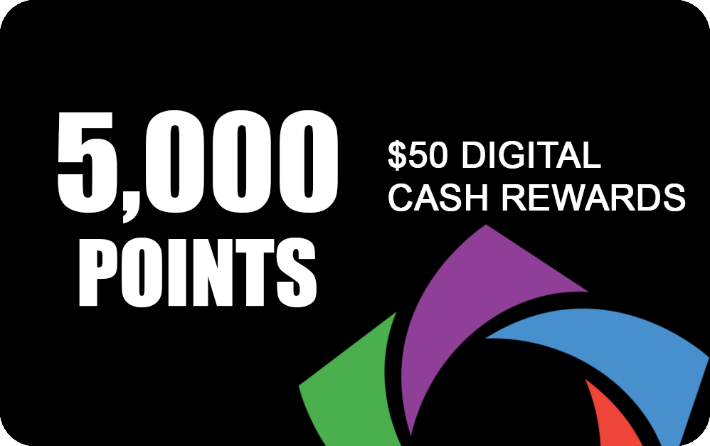 $50 Digital Rewards | 5,000 Points