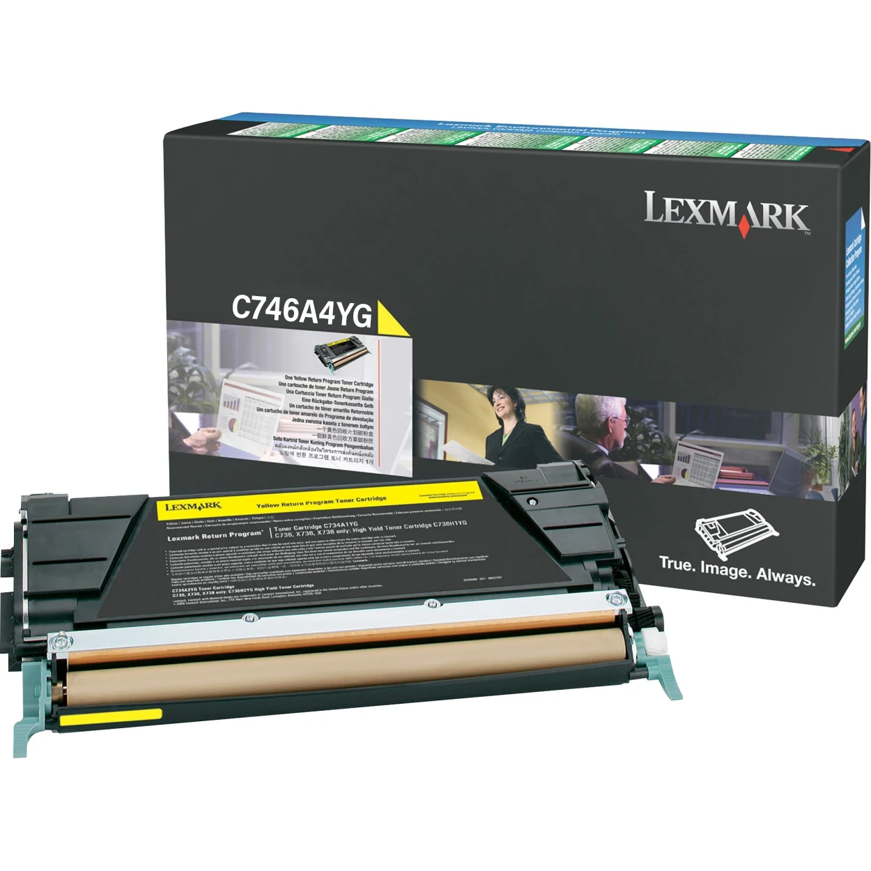 Photos - Ink & Toner Cartridge Lexmark C746A4YG | Original  Toner Cartridge - Yellow C746A4YG 