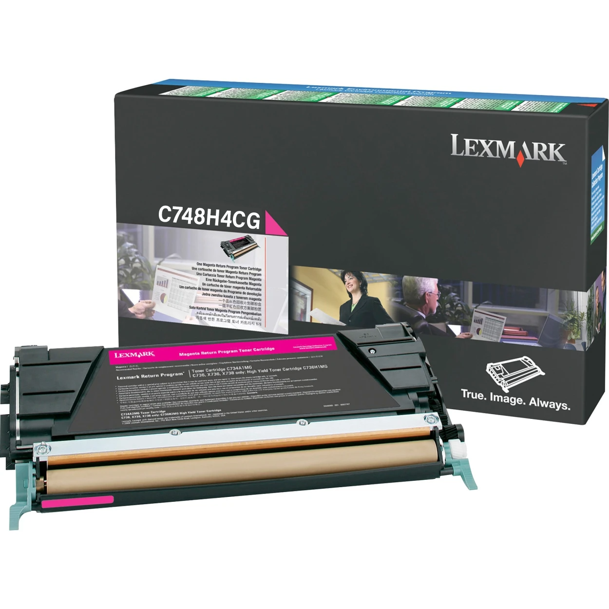 Photos - Ink & Toner Cartridge Lexmark C748H4MG | Original  High-Yield Toner Cartridge - Magenta C748H4MG 