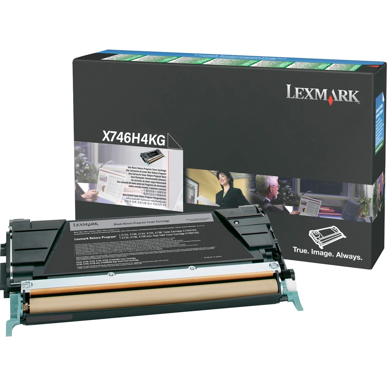 Photos - Ink & Toner Cartridge Lexmark X746H4KG | Original  High-Yield Toner Cartridge - Black X746H4KG 