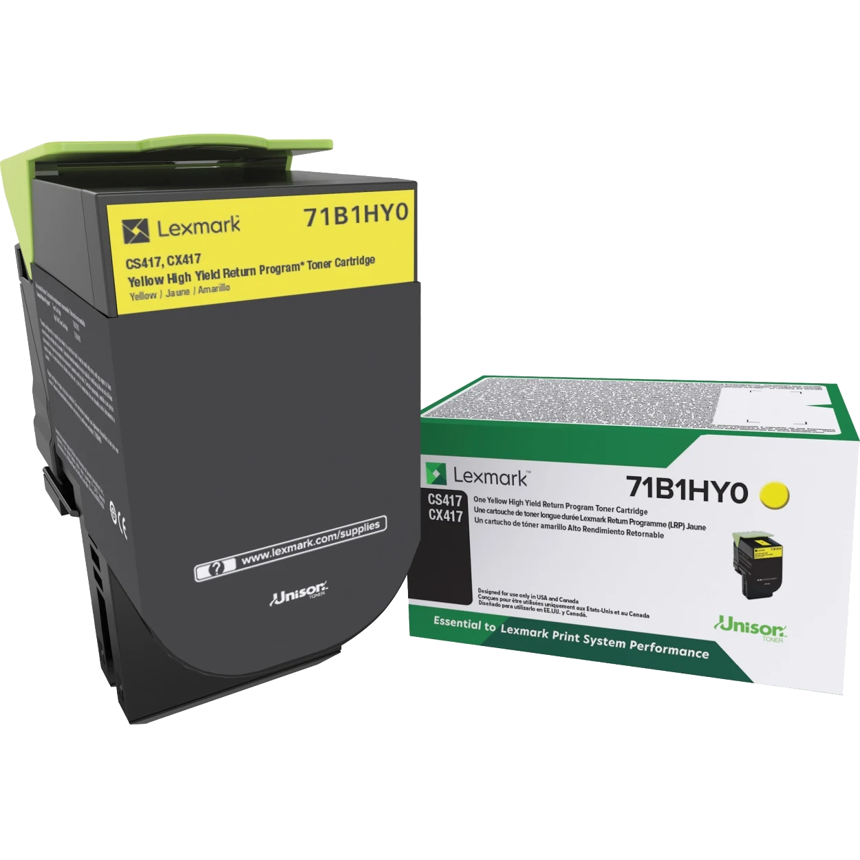 Photos - Ink & Toner Cartridge Lexmark 71B1HY0 | Original  High-Yield Toner Cartridge - Yellow 71B1HY0 