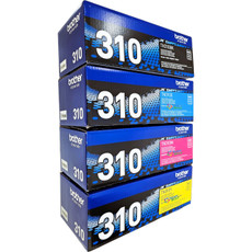 Brother TN-310 Set | 4-Pack Original Toner Combo | 4 Colors