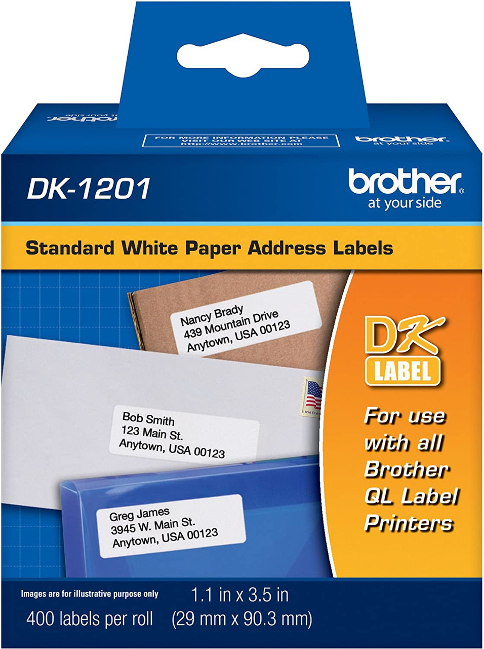 Photos - Ink Ribbon Brother DK-1201 | Original  Standard Address Paper Labels DK1201 