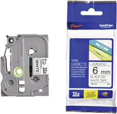 TZE211 | Original Brother 6mm Label Tape - Black on White - Toner Buzz