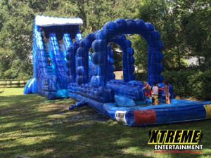 27 ft Blue Crush Dual Lane Water Slide 27 ft Blue Crush Dual Lane Water Slide