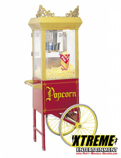 12oz popcorn machine on old tyme cart