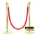 Stanchions with Red Velvet Rope Stanchions with Red Velvet Rope