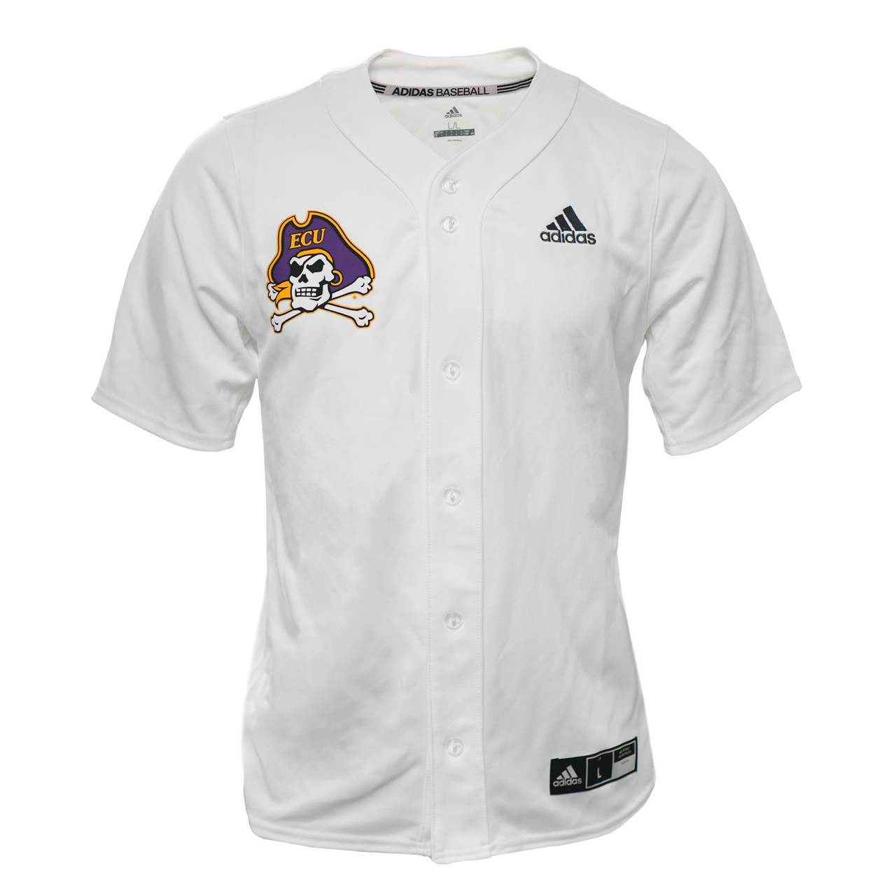 Droids Los Angeles Full-Button Baseball Jersey (White) Adult Large