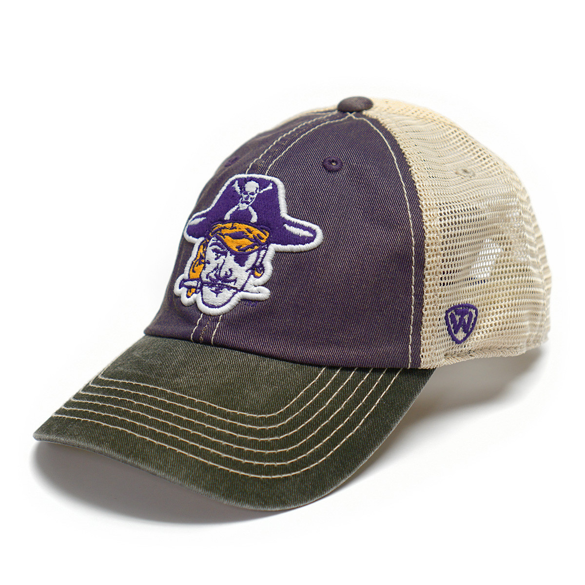 Vault Vintage Purple Black Pirate Head Trucker Cap University Book Exchange