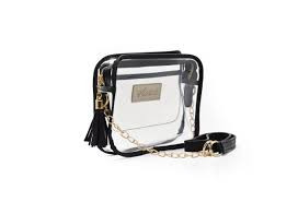 clear black purse