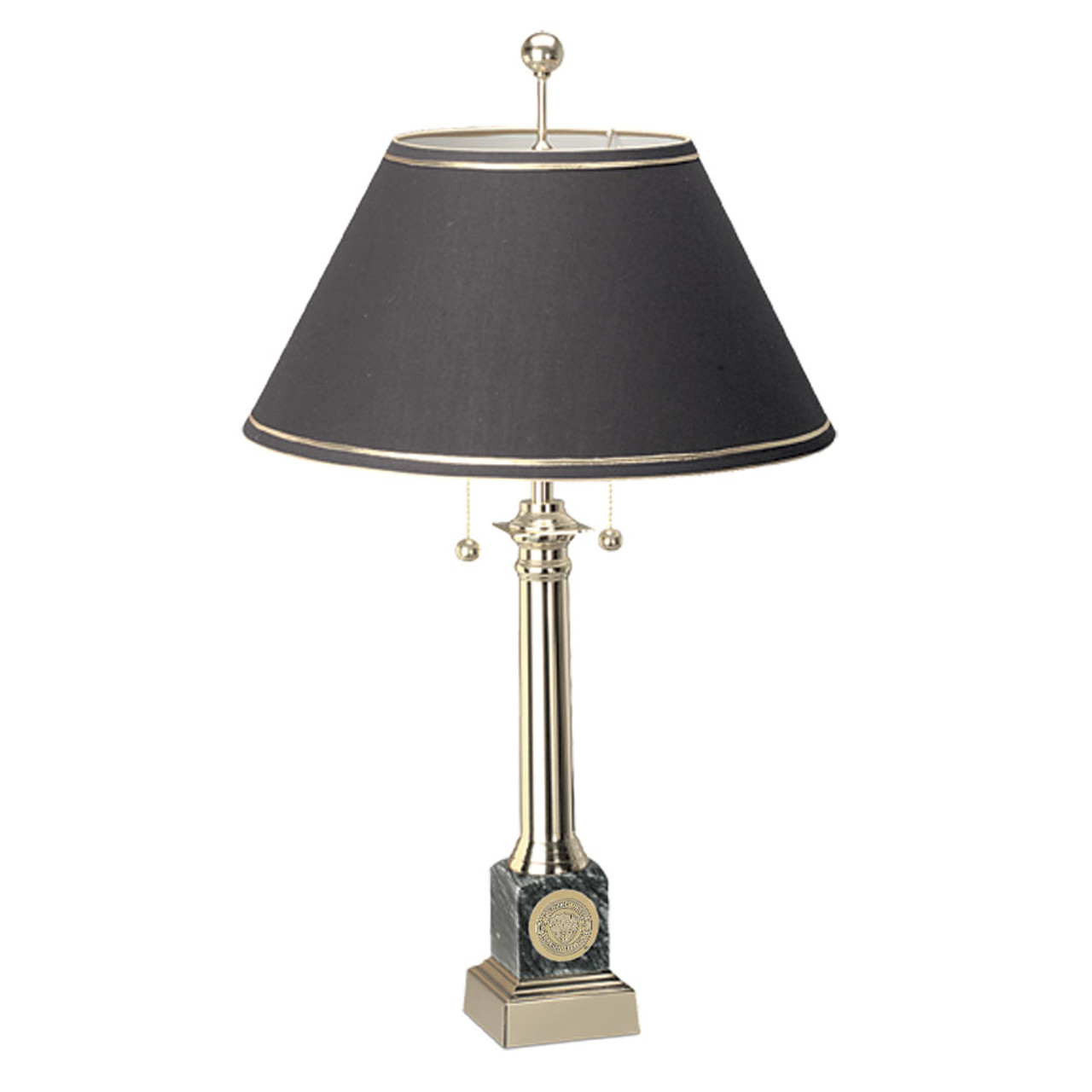 marble base brass table lamp