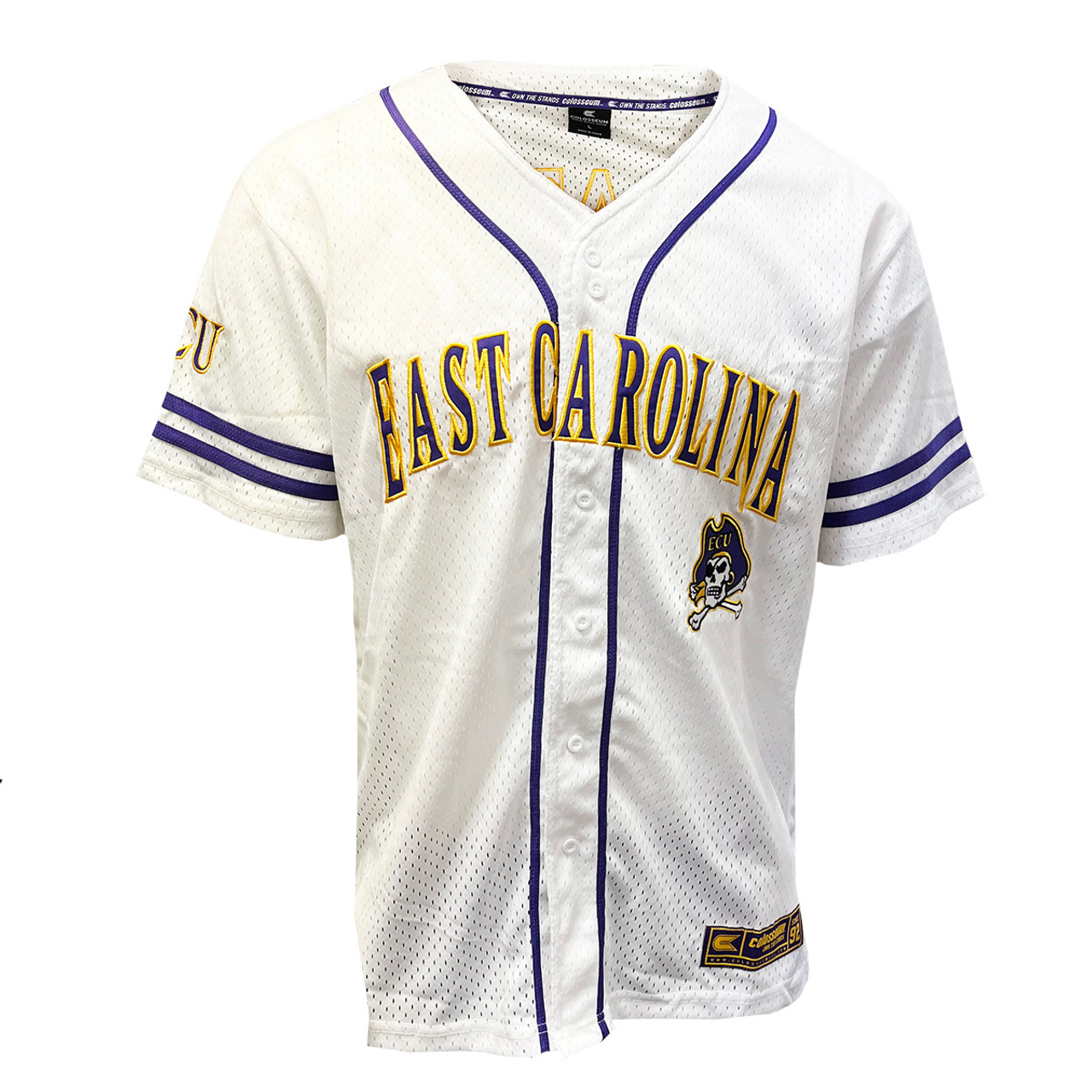 White East Carolina Baseball Jersey